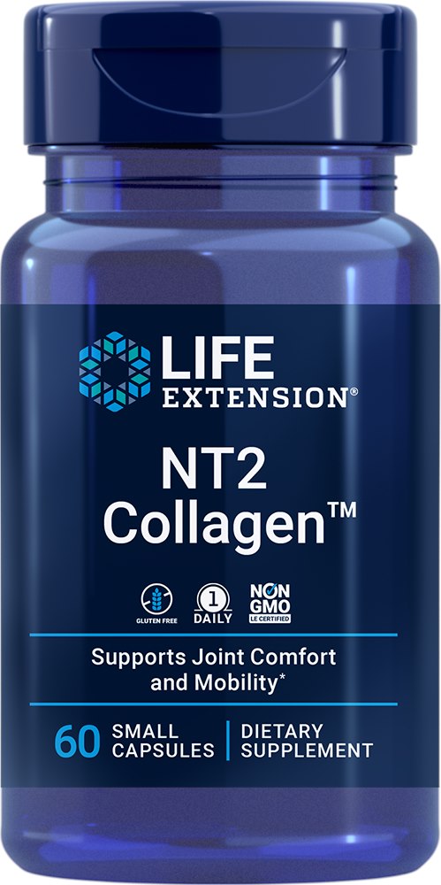 Life Extension NT2 kolagenas - kolagenas 40 mg 60 kapsulių