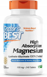 DOCTOR'S BEST didelės absorbcijos magnis - magnis 240 tablečių