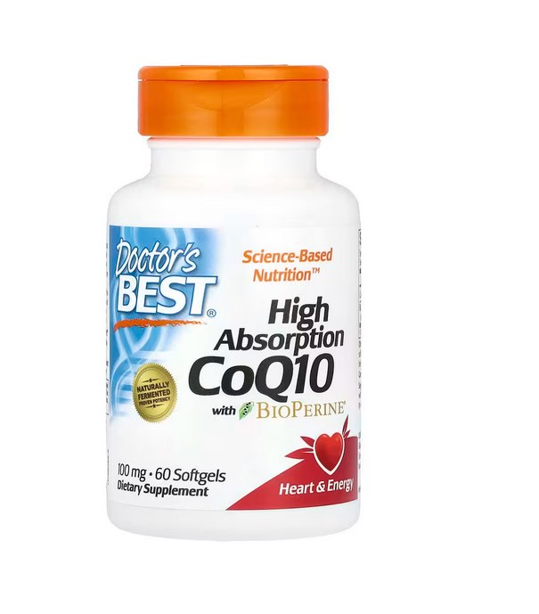 DOCTOR'S BEST kofermentas Q10 100 mg ir piperinas BioPerine 60 kapsulių