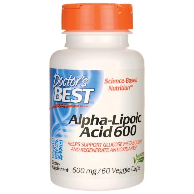 Geriausia gydytojo ALA - alfa lipoinė rūgštis 600 mg 60 kapsulių