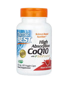 DOCTOR'S BEST kofermentas Q10 100 mg ir piperinas BioPerine – veganiškas 120 kapsulių