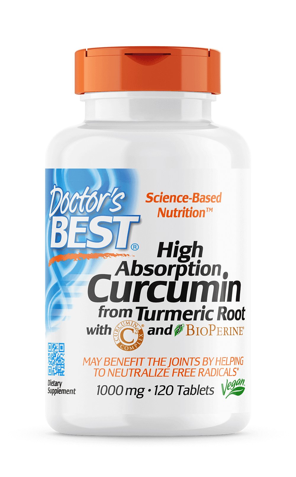 DOCTOR'S BEST kurkumino C3 kompleksas su bioperinu 120 tablečių
