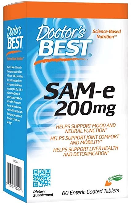 Doctor's Best receptas Samas 200 mg 60 tablečių