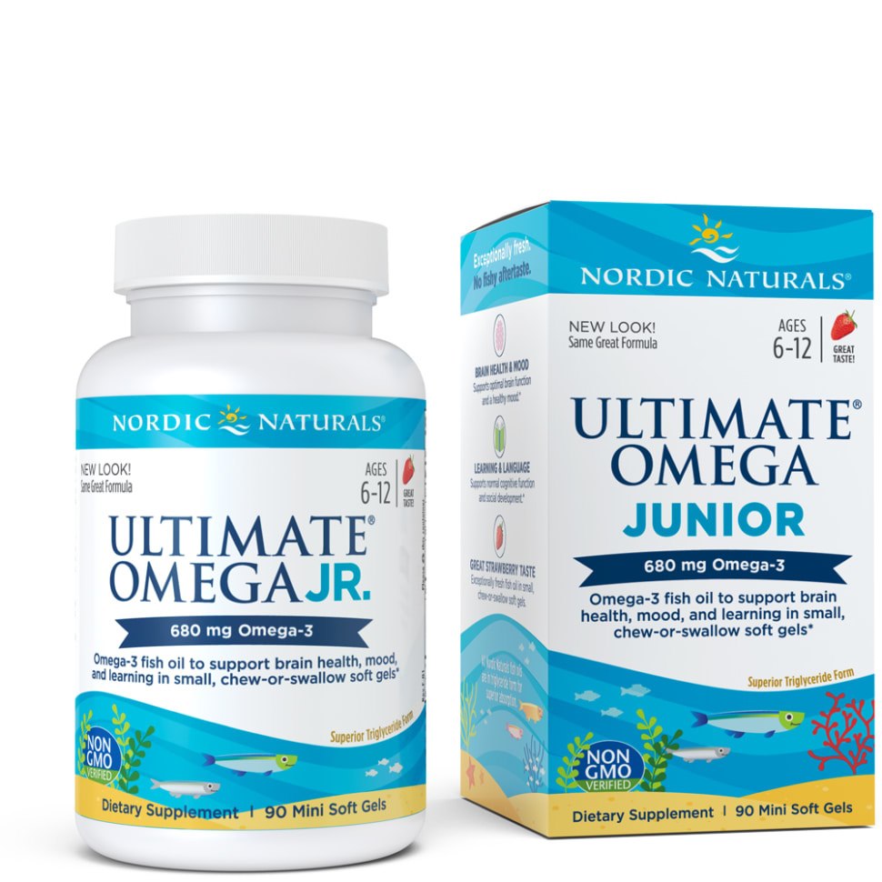 NORDIC NATURALS Ultimate Omega Junior 340 mg 90 kapsulių
