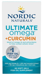 Nordic Naturals Ultimate Omega + kurkuminas 60 kapsulių