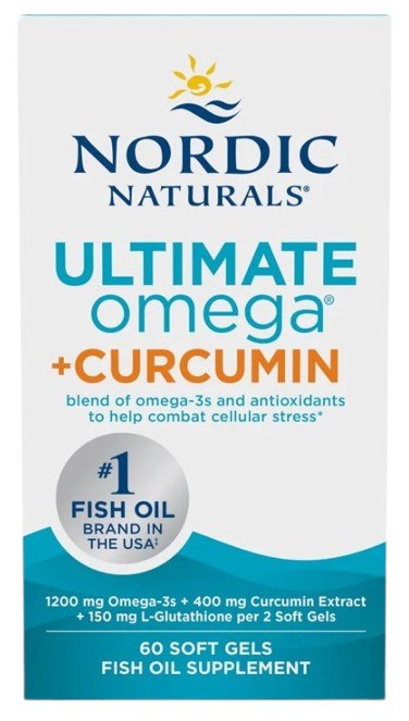 Nordic Naturals Ultimate Omega + kurkuminas 60 kapsulių