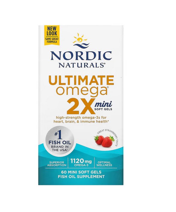 NORDIC NATURALS Ultimate Omega 2X Mini 60 kapsulių