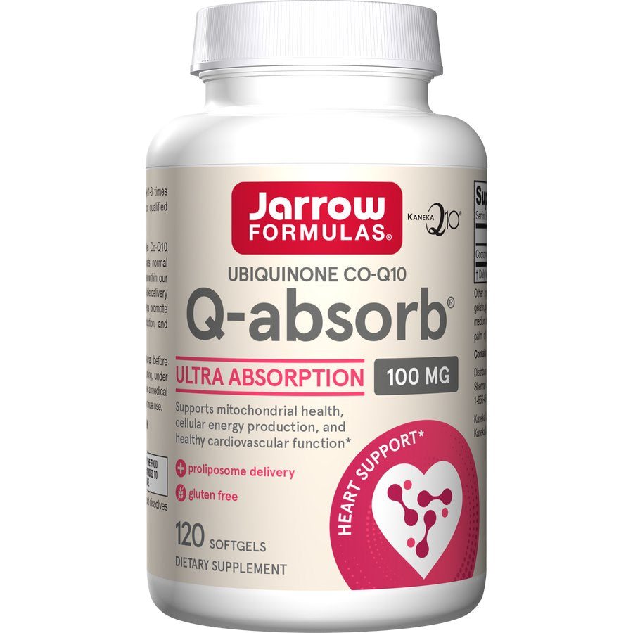 JARROW FORMULAS Ubichinonas Co-Q10 Q-absorb 100 mg - Kofermentas Q10 120 kapsulių