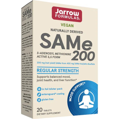 JARROW FORMULOS SAMe 200 mg 20 tablečių