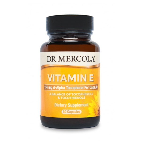 DR. MERCOLA vitaminas E 30 kapsulių