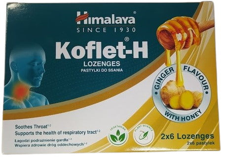 HIMALAYA Koflet-H, imbieras 12 tablečių