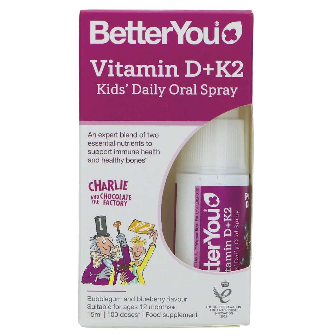 BETTERYOU Vitamin D+K2 Kids - vitaminas D3 + K2 vaikams purškimo pavidalu 15 ml