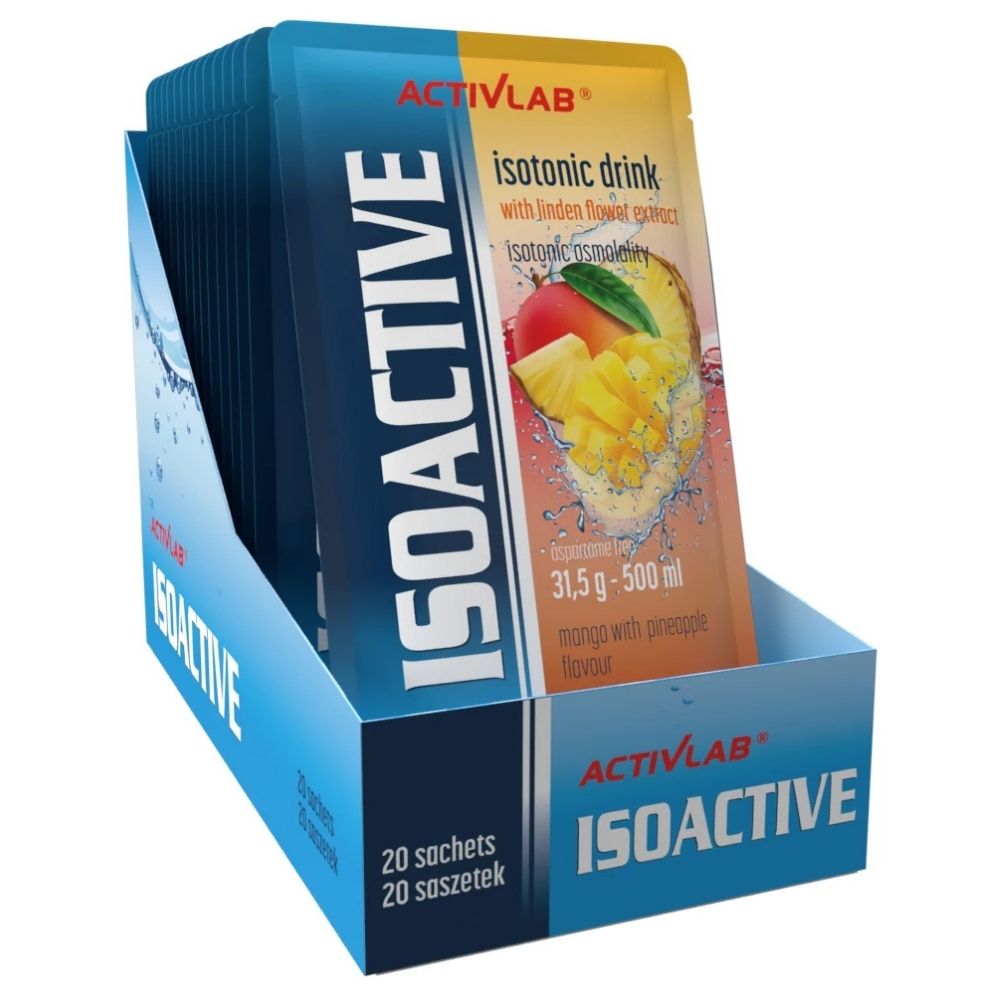 Activlab Isoactive funkcinis izotonikas su laimu, mango ir ananasais - 20 paketėlių