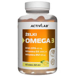 Activlab Omega 3 geliai, laimo-citruso spalvos - 60 vnt.