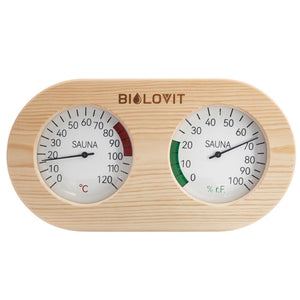 Bilovit pušies pirties termometras su higrometru