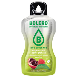 Bolero Classic greitasis gėrimas Ledinė žalioji arbata, aviečių ir granatų - 8 g