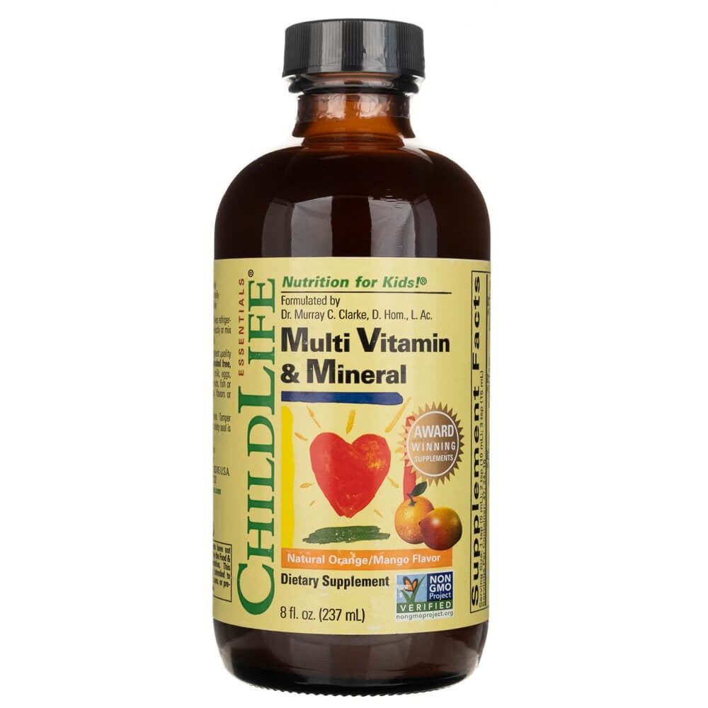 ChildLife Multi Vitamin & Mineral, natūralaus apelsinų ir mangų skonio - 237 ml