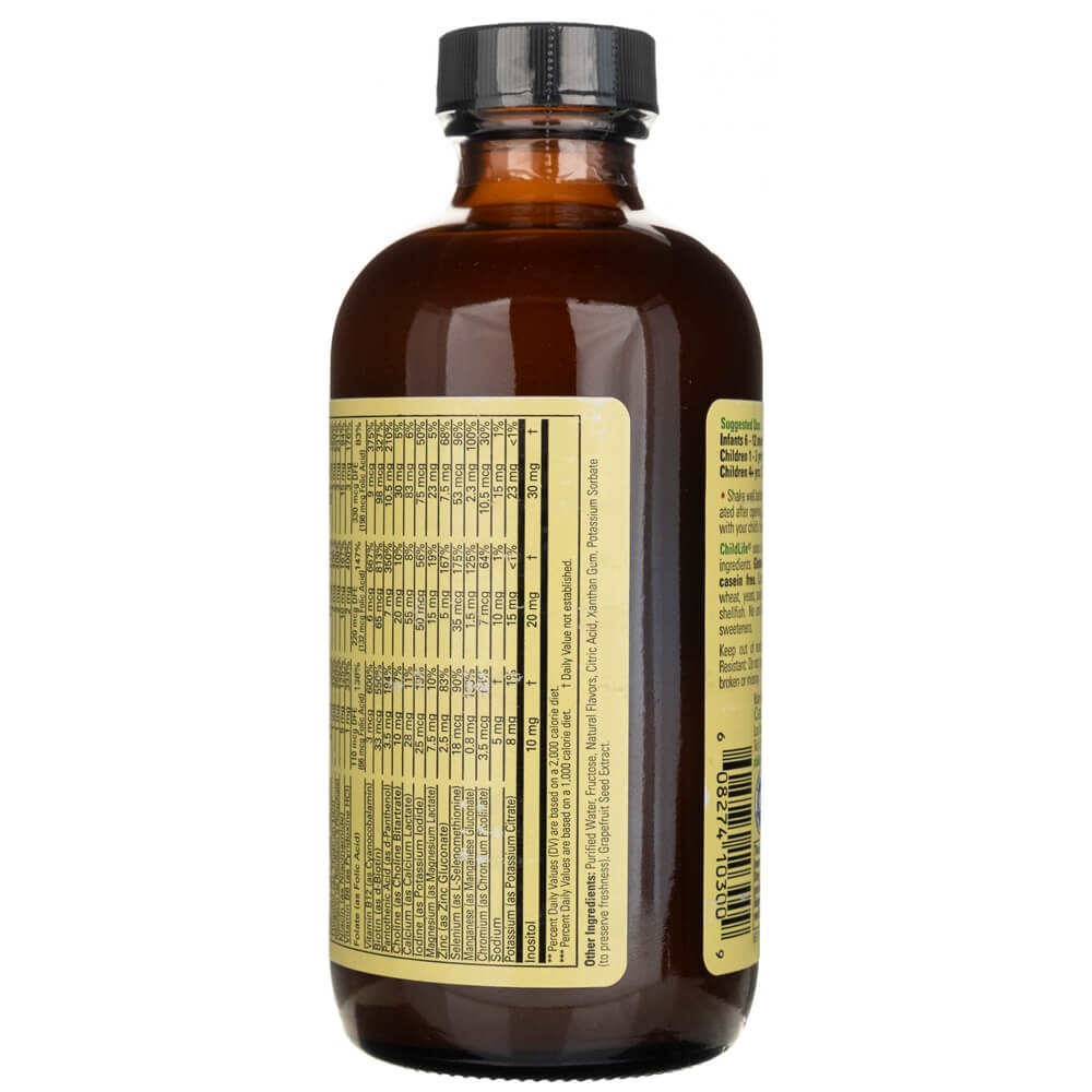 ChildLife Multi Vitamin & Mineral, natūralaus apelsinų ir mangų skonio - 237 ml
