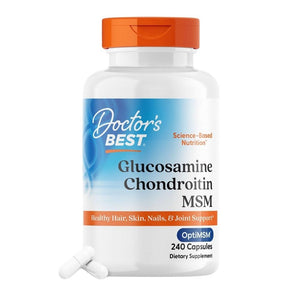 Doctor's Best gliukozaminas chondroitinas MSM su OptiMSM - 240 kapsulių - Magnis.lt