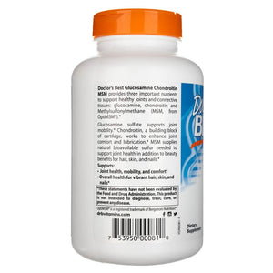 Doctor's Best gliukozaminas chondroitinas MSM su OptiMSM - 240 kapsulių - Magnis.lt