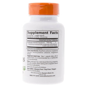 Doctor's Best Ultra Cordyceps 750 mg - 60 kapsulių - Magnis.lt