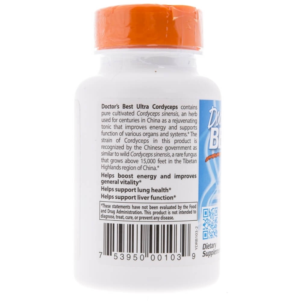 Doctor's Best Ultra Cordyceps 750 mg - 60 kapsulių - Magnis.lt