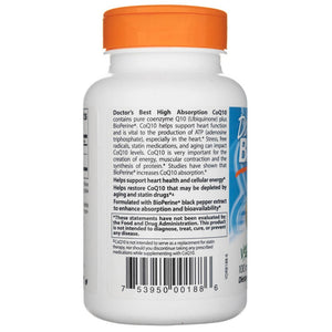 Doctor's Best High Absorption CoQ10 su BioPerinu 100 mg - 120 kapsulių