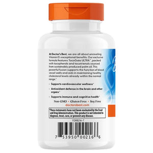 Doctor's Best vitaminas E, tokotrienoliai 50 mg - 60 kapsulių