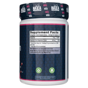 Haya Labs magnio citratas, milteliai 400 mg - 200 g