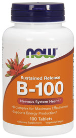 Vitamin B-100 Sustained Release - 100 tablets - NOW Foods