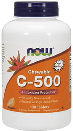 Vitamin C-500 Chewable, Orange - 100 tablets - NOW Foods