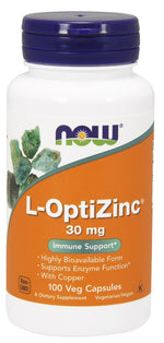 L-OptiZinc, 30mg - 100 vcaps - NOW Foods