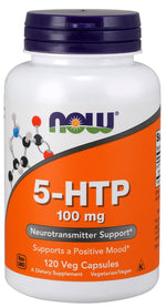 5-HTP, 100mg - 120 vcaps - NOW Foods