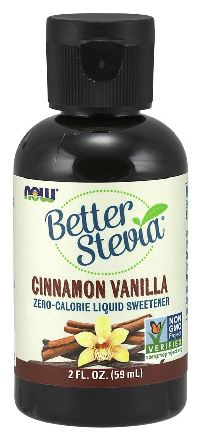 Better Stevia Liquid, Cinnamon Vanilla - 59 ml. - NOW Foods