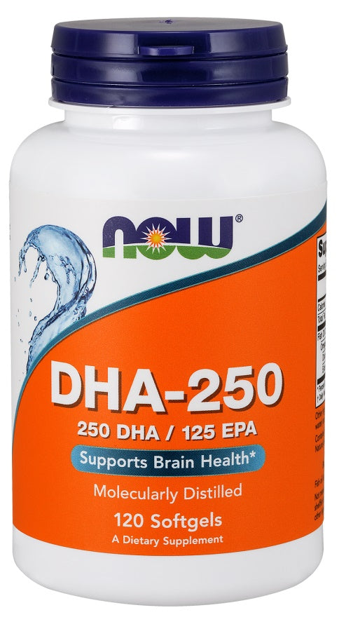 DHA-250, 250 DHA / 125 EPA - 120 softgels - NOW Foods