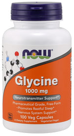 Glycine, 1000mg - 100 vcaps - NOW Foods