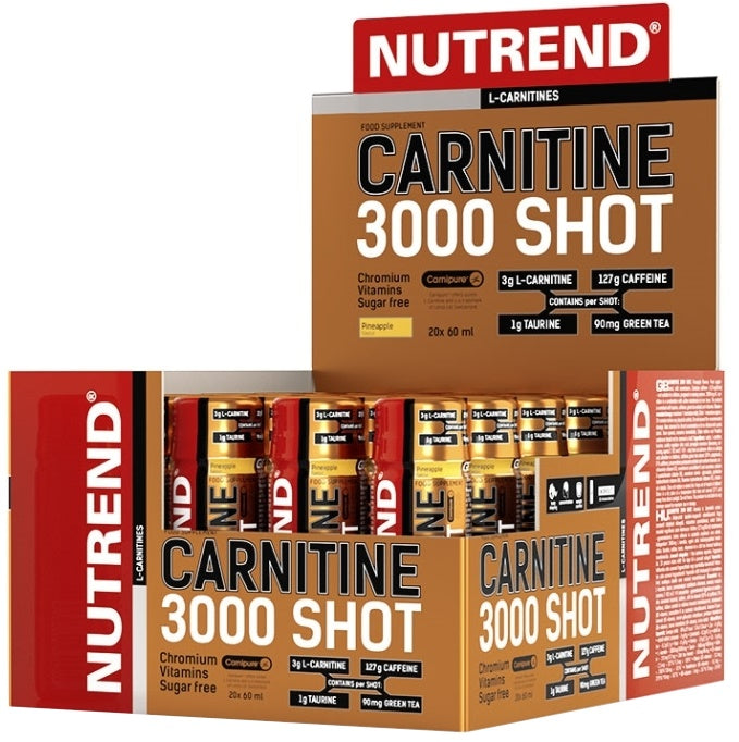 Carnitine 3000 Shot, Orange - 20 x 60 ml. - Nutrend