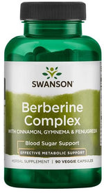 Berberine Complex with Cinnamon, Gymnema & Fenugreek - 90 vcaps - Swanson