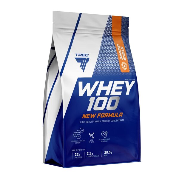 Whey 100 - New Formula, Double Chocolate - 700 grams - Trec Nutrition