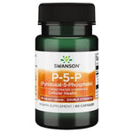 P-5-P (Pyridoxal-5-Phosphate) Coenzymated Vitamin B6, 40mg - 60 caps - Swanson