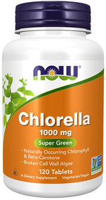 Chlorella, 1000mg - 120 tablets - NOW Foods