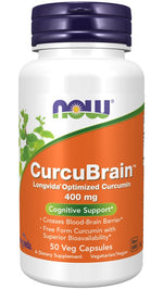 CurcuBrain, 400mg - 50 vcaps - NOW Foods