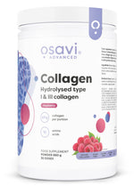 Collagen Hydrolysed Type I & III, Raspberry - 660 grams - Osavi