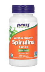 Spirulina, 500mg - 100 tablets - NOW Foods