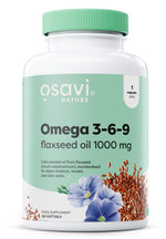 Omega 3-6-9 Flaxseed Oil, 1000mg - 120 softgels - Osavi