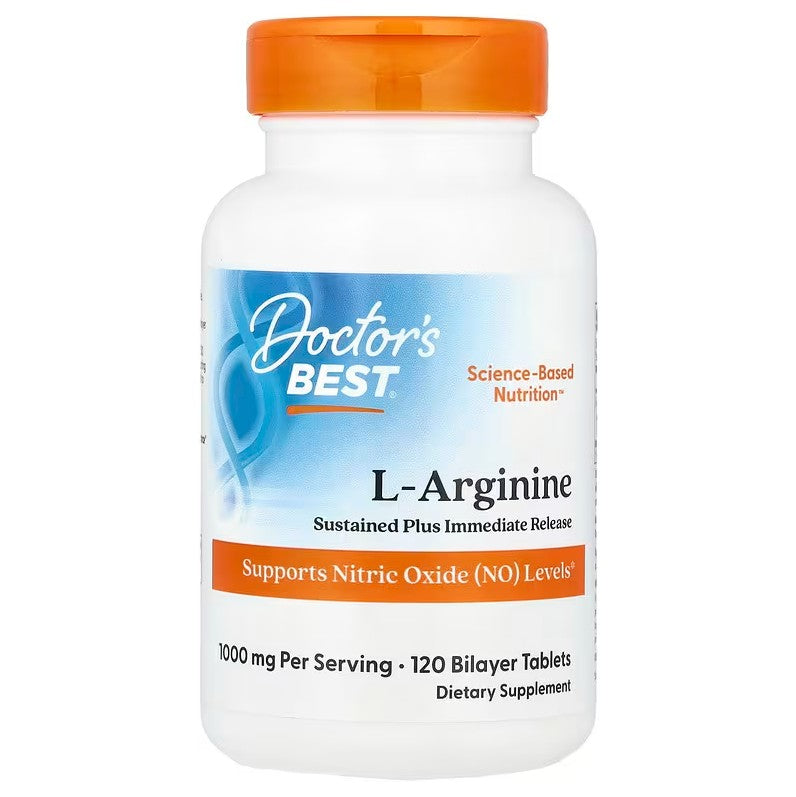 L-Arginine - Sustained + Immediate Release, 1000mg - 120 tablets - Doctor's Best