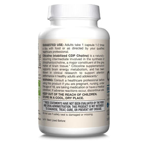 Jarrow Formulas citicolinas (CDP cholinas) 250 mg - 120 kapsulių - Magnis.lt