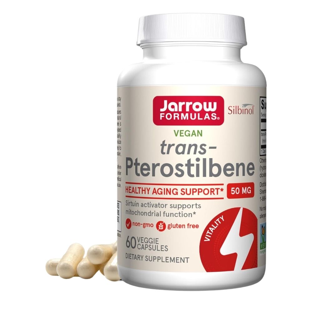 Jarrow Formulas Trans-Pterostilbenas 50 mg - 60 kapsulių