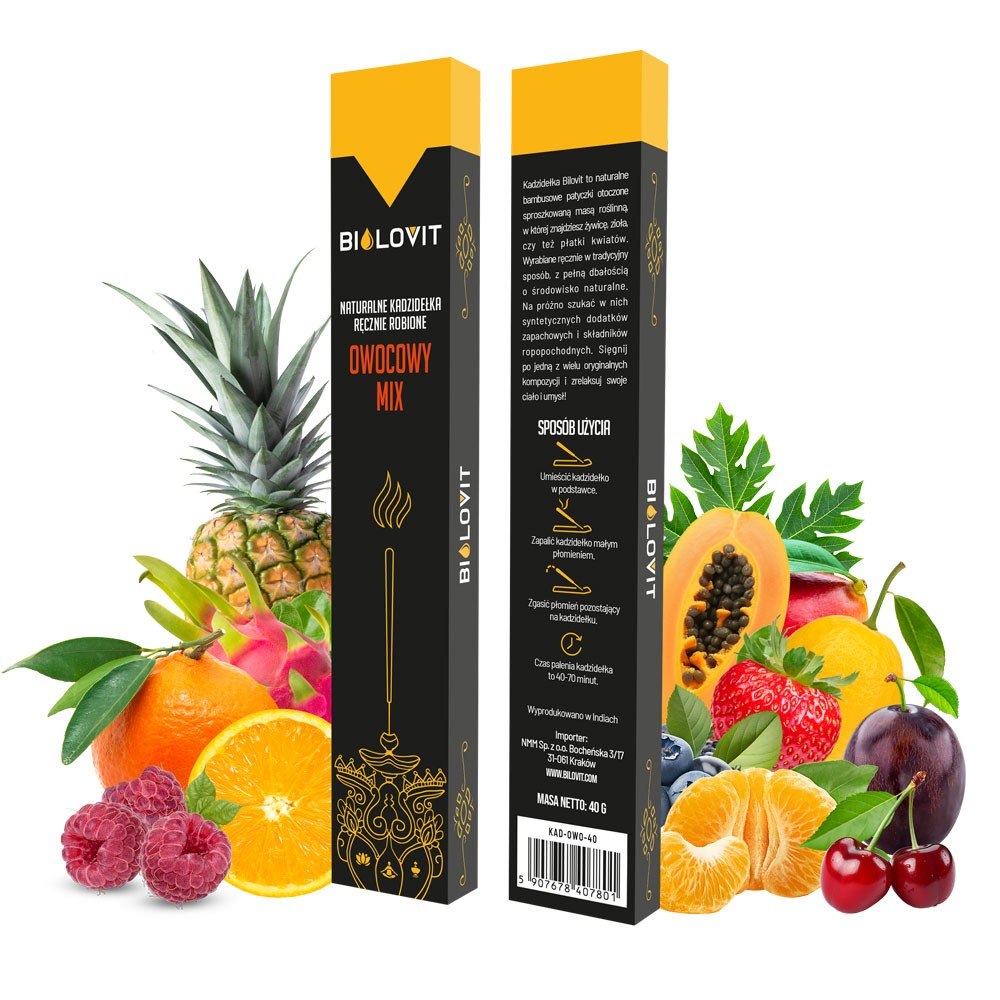 Bilovit natūralios aromatinės smilkalų lazdelės vaisių mišinys - 40 g
