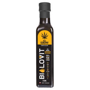 Bilovit Šalto spaudimo kanapių aliejus - 250 ml - Magnis.lt